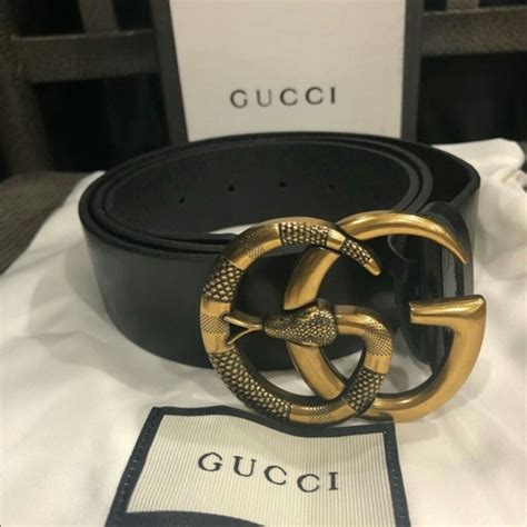 gucci belt gold snake buckle|gucci double snake leather belt.